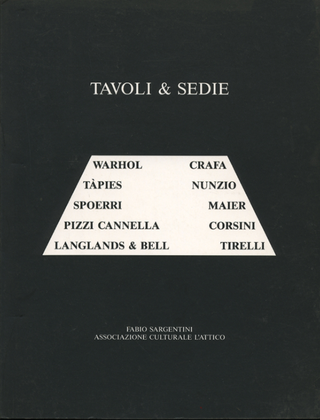 Pubblicazioni, Tavoli e sedie, 1993, Galleria L’Attico, Roma – testo: Roberto Lambarelli
