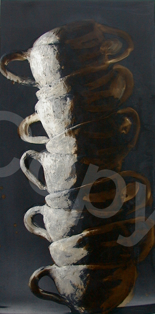 Tinted photos, photograph tinted on aluminium, 2000, 230×100×8 cm
