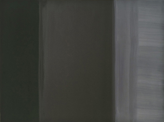 Sconfinitudine, Scuro, 2008, egg tempera on canvas, 35.4×47.2 inch