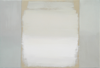 Sconfinitudine, Bianco, 2008, egg tempera on canvas, 35.4×47.2 inch