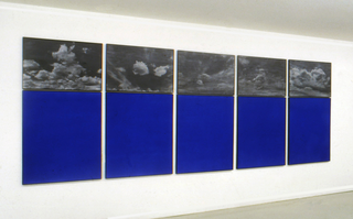 Dittici – foto/colore, Cielo, 1992, foto e pigmento su tela, 180×90 cm cad.