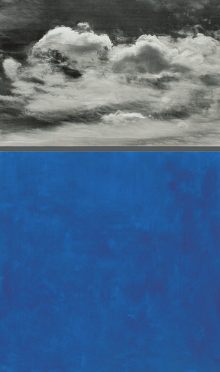 Diptych, photo/colour, Sky, 2000, photo on aluminium and acrylic on canvas, 240×150 cm